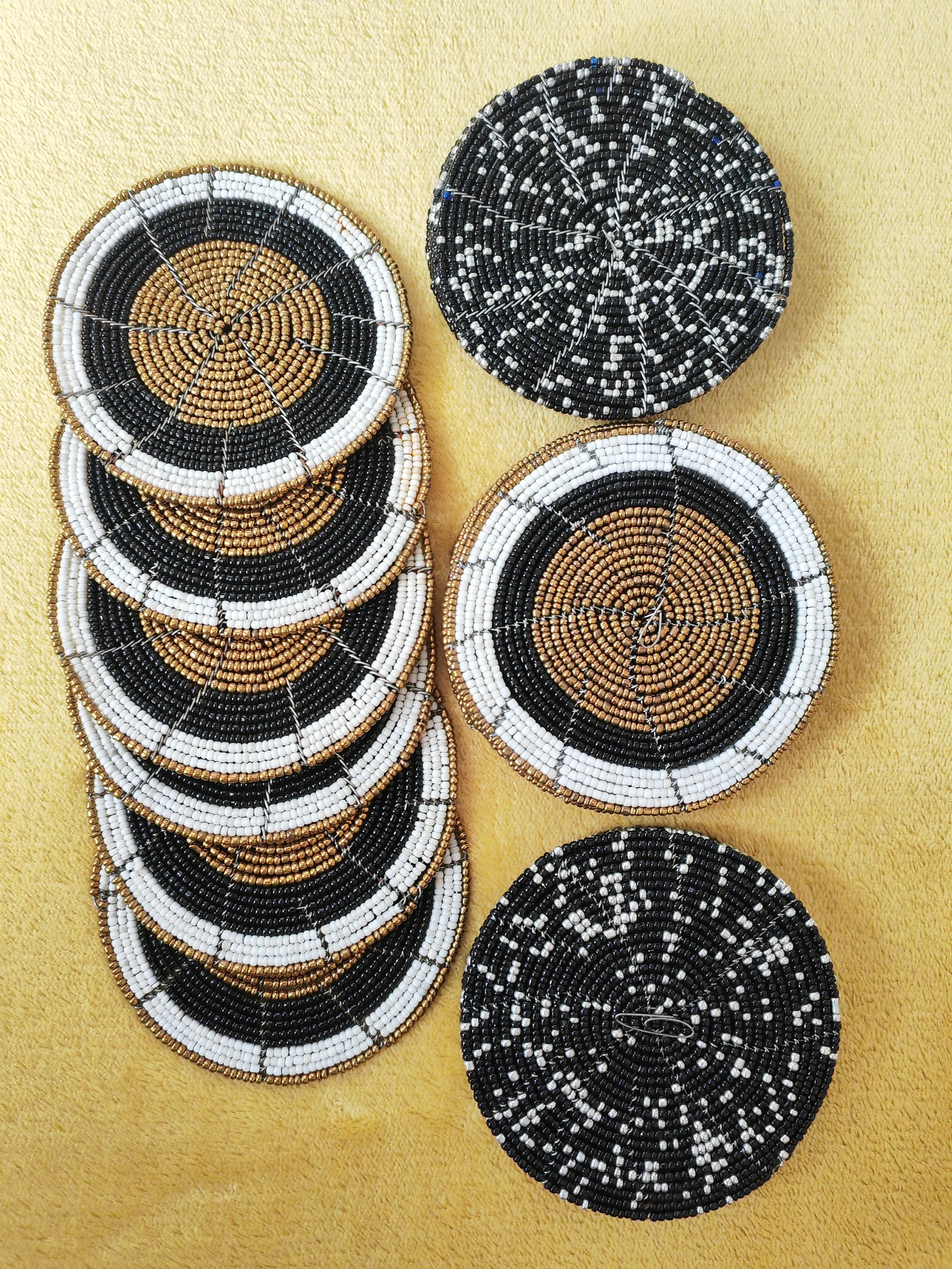 Beaded coaster high quality glass beads