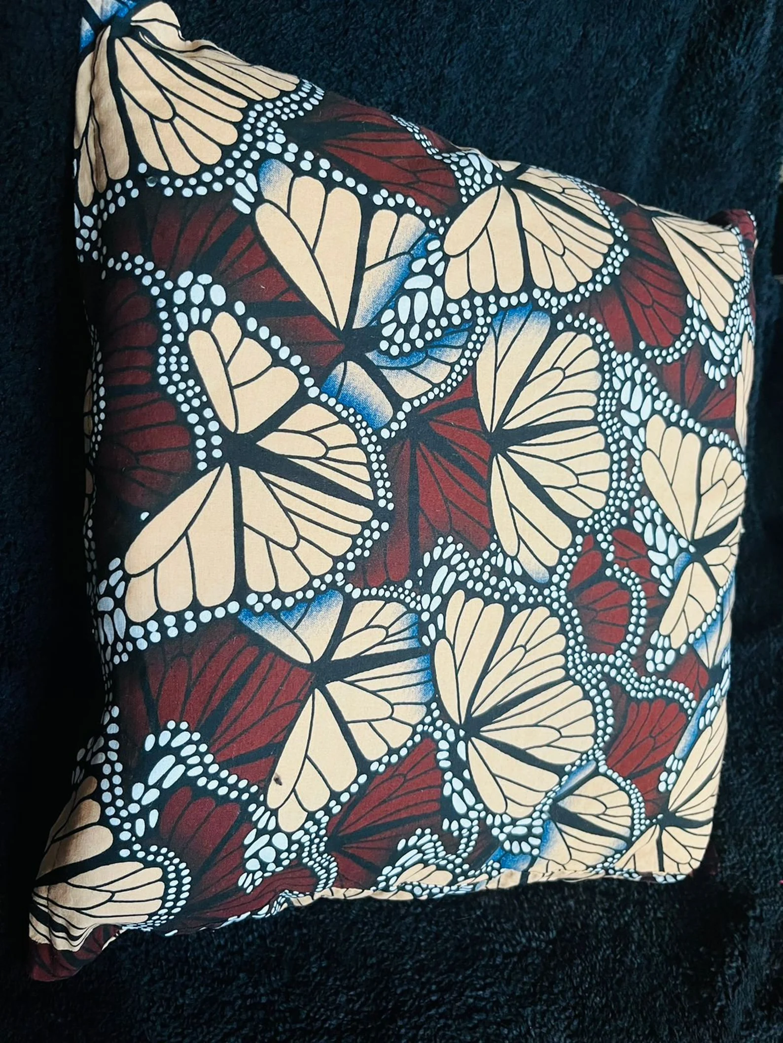 Kitenge print couch pillow cover